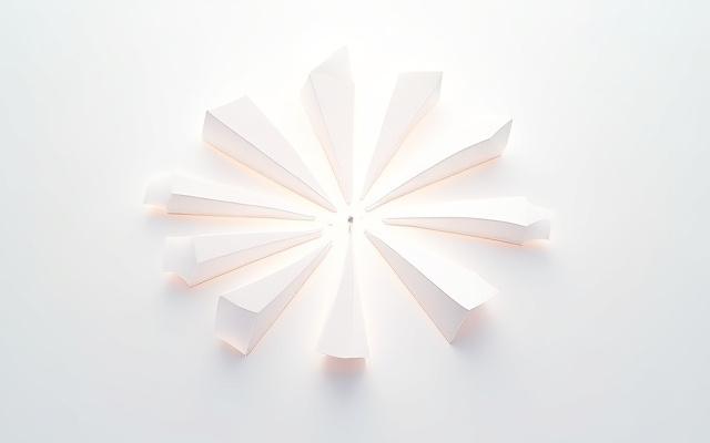 Esempio di menù di navigazione radiale che si apre a cerchio.