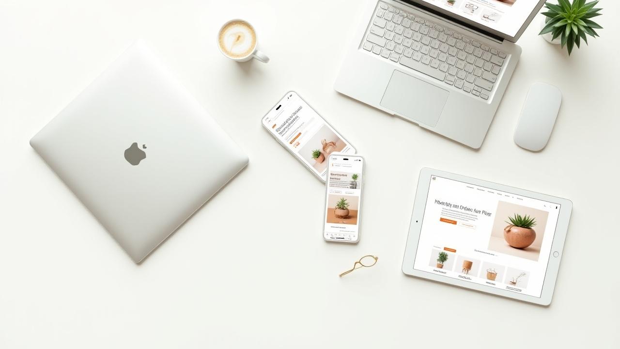 Interfaccia utente di un sistema di commercio elettronico personalizzato su diversi dispositivi, mostrando fluidità e reattività.